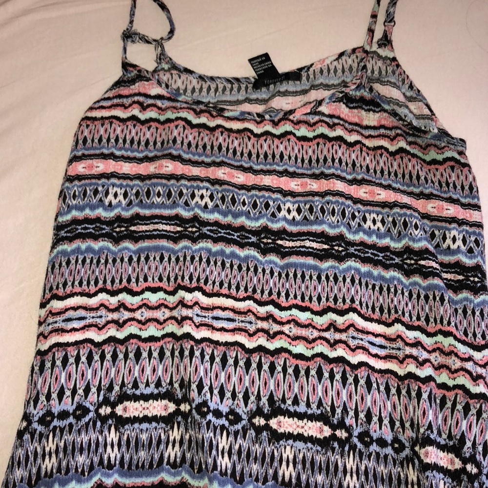 Colorful flowy tank top